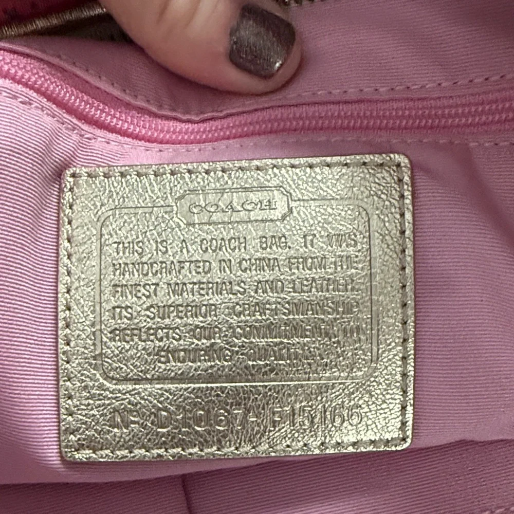 Coach Pink and Blue Hobo Bag - Picture 7 of 8